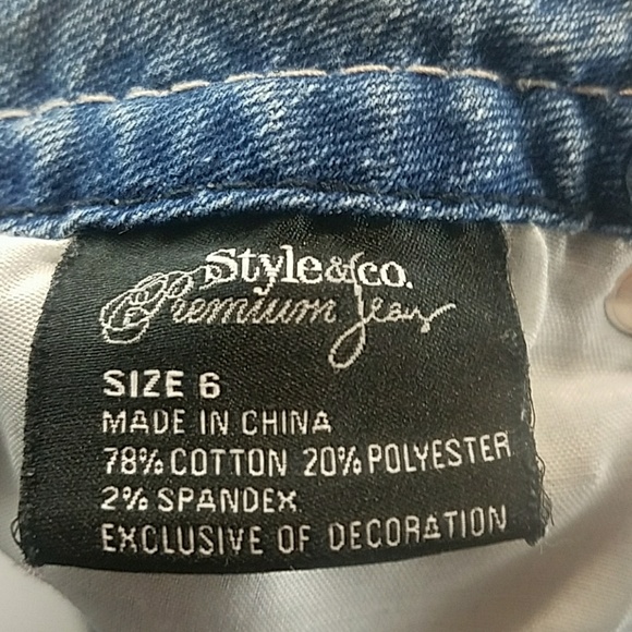 Style & Co. Premium Split Cuff Blue Jeans - Picture 5 of 5